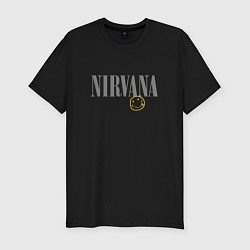 Футболка slim-fit Nirvana logo smile, цвет: черный