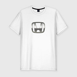 Футболка slim-fit Honda logo auto grey, цвет: белый