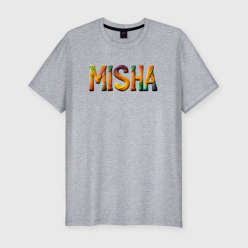 Мужская slim-футболка Misha yarn art / Меланж – фото 1