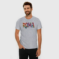 Футболка slim-fit Roma yarn art, цвет: меланж — фото 2