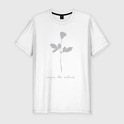 Футболка slim-fit Depeche Mode - rose enjoy the silence, цвет: белый