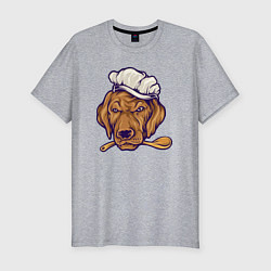 Футболка slim-fit Chef dog, цвет: меланж