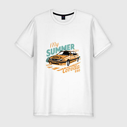 Футболка slim-fit My Summer Car Toyota Corolla, цвет: белый