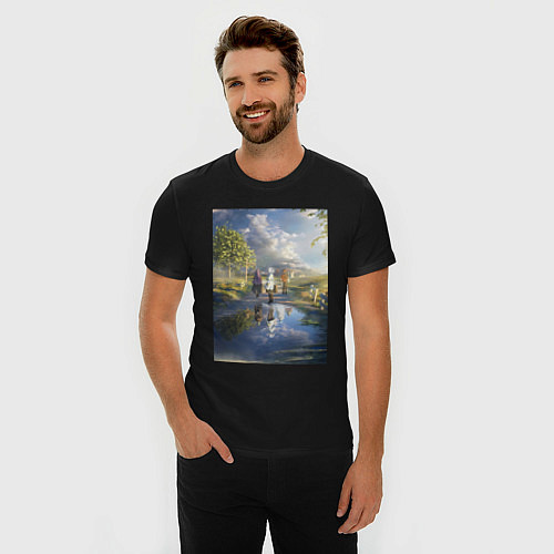 Мужская slim-футболка Провожающая в последний путь Фрирен / Черный – фото 3