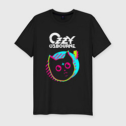 Футболка slim-fit Ozzy Osbourne rock star cat, цвет: черный