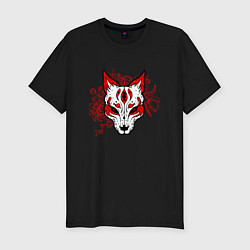 Футболка slim-fit Злая кицунэ, цвет: черный
