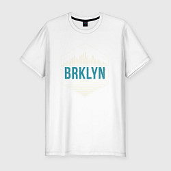 Футболка slim-fit Brooklyn city, цвет: белый