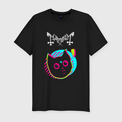 Футболка slim-fit Mayhem rock star cat, цвет: черный