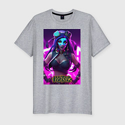 Футболка slim-fit League of Legends Akali Kda, цвет: меланж