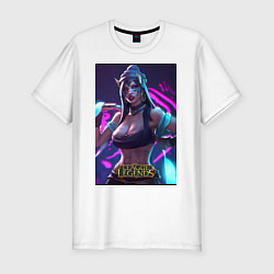 Футболка slim-fit League of Legends Akali Kda, цвет: белый