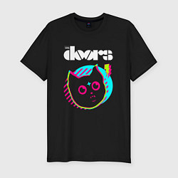 Футболка slim-fit The Doors rock star cat, цвет: черный