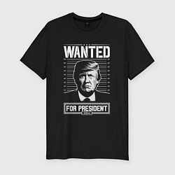 Футболка slim-fit Разыскивается Трамп, цвет: черный