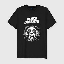 Футболка slim-fit Black Sabbath rock panda, цвет: черный