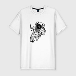 Футболка slim-fit Alone astronaut, цвет: белый