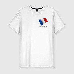 Футболка slim-fit Im French - motto, цвет: белый