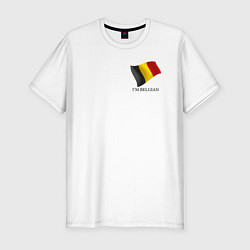 Футболка slim-fit Im Belgian - motto, цвет: белый