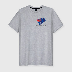 Футболка slim-fit Im Australian - motto, цвет: меланж