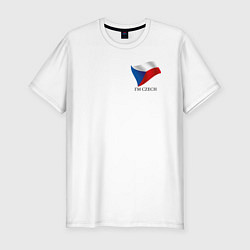 Футболка slim-fit Im Czech - motto, цвет: белый