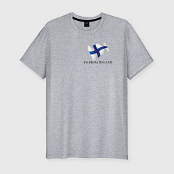 Футболка slim-fit Im from Finland - motto, цвет: меланж