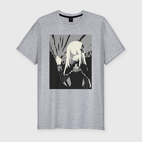 Мужская slim-футболка ReZero Ехидна / Меланж – фото 1