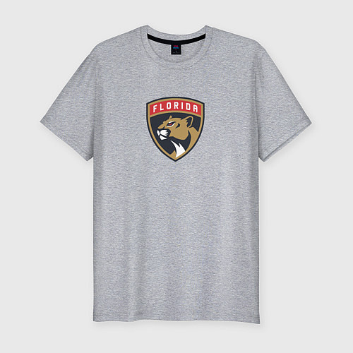 Мужская slim-футболка Florida Panthers NHL / Меланж – фото 1