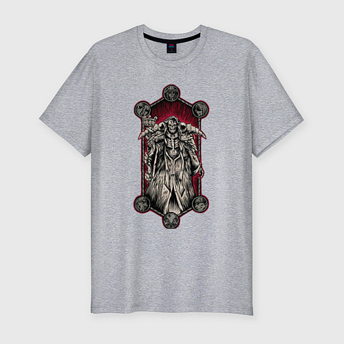 Мужская slim-футболка Повелитель Момонга / Меланж – фото 1