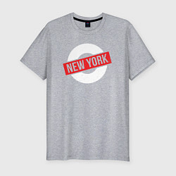 Футболка slim-fit New York vibe, цвет: меланж