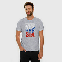 Футболка slim-fit Мама Россия, цвет: меланж — фото 2