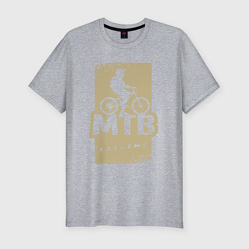 Мужская slim-футболка MTB extreme / Меланж – фото 1