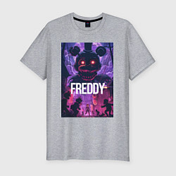 Футболка slim-fit Freddy - мишка Фредди, цвет: меланж