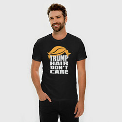 Футболка slim-fit Trump hair dont care, цвет: черный — фото 2