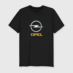 Футболка slim-fit Opel авто бренд, цвет: черный