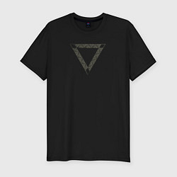 Футболка slim-fit Бермудский треугольник, цвет: черный