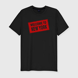 Футболка slim-fit Welcome to New York, цвет: черный