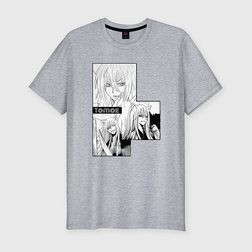 Мужская slim-футболка Очень приятно Бог Томоэ / Меланж – фото 1