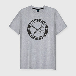 Футболка slim-fit Рабочий класс рок-н-ролл, цвет: меланж