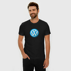 Футболка slim-fit Volkswagen logo blue, цвет: черный — фото 2