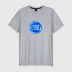 Футболка slim-fit FIAT logo blue, цвет: меланж