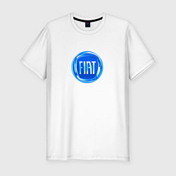 Футболка slim-fit FIAT logo blue, цвет: белый