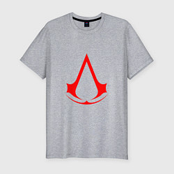 Мужская slim-футболка Red logo of assassins