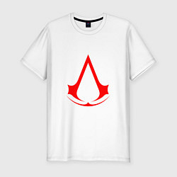 Футболка slim-fit Red logo of assassins, цвет: белый