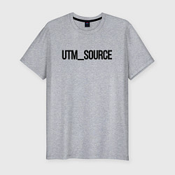 Футболка slim-fit Utm source, цвет: меланж