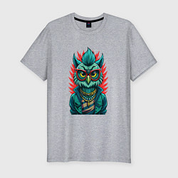Футболка slim-fit Ультрамодная сова, цвет: меланж