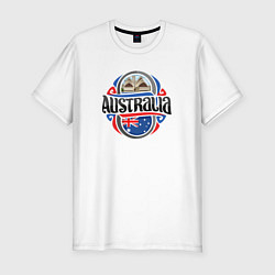 Футболка slim-fit Australia country, цвет: белый