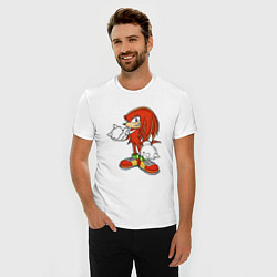 Футболка slim-fit Ехидна Наклз - соник, цвет: белый — фото 2