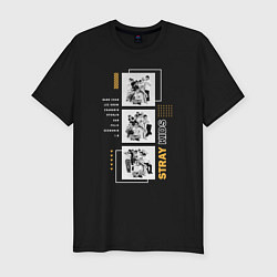 Футболка slim-fit Stray kids Anniversary, цвет: черный