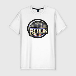 Футболка slim-fit Берлин, цвет: белый
