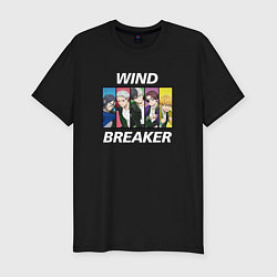 Футболка slim-fit Wind Breaker, цвет: черный