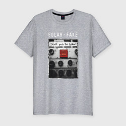 Футболка slim-fit Solar Fake - Dont push the button, цвет: меланж