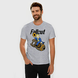 Футболка slim-fit Vault bomb rider, цвет: меланж — фото 2